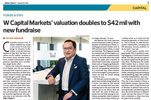 W Capital Markets Pte Ltd raises Series B round at Post-Money Valuation of S$42 million